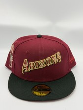 New Era 59Fifty ARI Diamondbacks 1998 Inaugural Burgundy Black 7 5/8 Hat Club picture