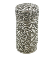 19th Century Sterling Silver Chinese Bird & Folate Pepper Shaker Antique c1880s picture