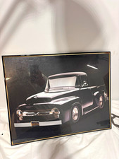 1956 Ford F-100 American Pickup Truck Framed Black & White Poster Print 8x10 picture