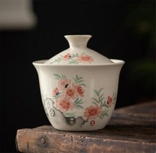 220ml Handmade Tea Cup Tea Set Decorate Hand Painted Ceramic Gaiwan Kung Fu Bowl picture