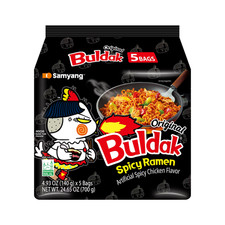 Samyang Buldak Original Spicy Chicken Instant Ramen Noodles, 5 Pack, 4.93 oz  picture