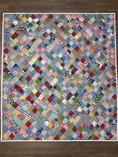 Vintage Homemade Quilt 71” X 71” picture
