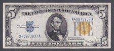 1934A $5 CRISP XF+ North Africa WWII EMERGENCY ISSUE Silver Certificate picture
