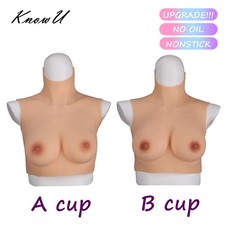 A cup No Oil No Vent New Silicone Breast Plate Forms Crossdresser Transgender picture