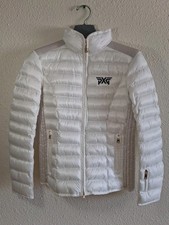 NWT Bogner Womens Lucja Jacket White Golf PXG Puffer EU 38  - US M - Gold Zipper picture