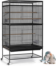 Atrapa semillas para jaulas de pájaros grandes, cubierta ajustable para jaulas d picture