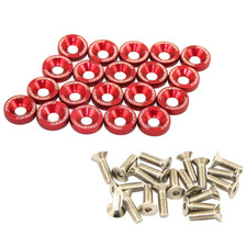 20 arandelas de guardabarros de aluminio CNC rojo picture