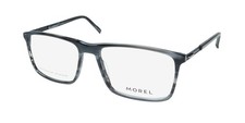 NEW MOREL MOZART 4 EYEGLASS FRAME FULL-RIM PLASTIC GRAY SP11 RECTANGULAR MENS picture