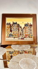 Michael Delacroix Paris Street Parade Signed Lithograph  Framed picture