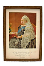 Vintage 1897 Framed Queen Victoria Diamond Jubilee Print Dundee Scotland Collect picture