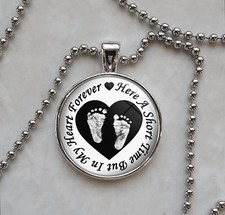 Choose Color Heart Forever Infant Loss Stillbirth Miscarriage Pendant Necklace picture