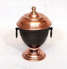 Rare Antique Two-Tone Brass Urn-Style Alcohol Burner~Nice Condition picture