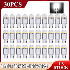 30x T10 LED License Plate Interior Light Bulbs Super White 194 168 2825 6500K picture