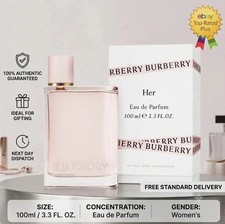 Burberry Her Eau De Parfum EDP Spray for Women 3.3 oz 100ml New Sealed.... picture