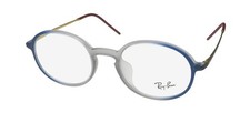 NEW RAY-BAN 7153F EYEGLASS FRAME UNISEX GRAY PLASTIC ROUND FULL-RIM 52-21-145 picture
