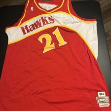 Vintage 1986‑87 Mitchell & Ness Dominique Wilkins #21 Atlanta Hawks  Size 60 picture