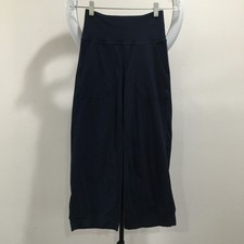 LULULEMON Athletica Womens sz 4 Dark Blue Cropped Wide Leg Activewear Pant picture
