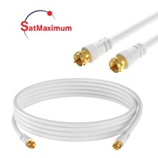 RG6 DUAL Shield Coax Cable White TV Antenna Satellite 3ft-100ft Multi-Pack Lot picture
