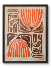 KYMA Original 12x16 Modern Abstract Botanical Pattern Painting Signed Canvas picture