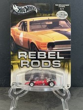 Hot Wheels Rebel Rods Series '69 Brawner Hawk Red Metal Universe Unopened New picture