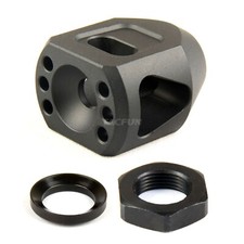 Tanker Style Short Muzzle Brake 1/2x28 Pitch for 223 556 22lr picture