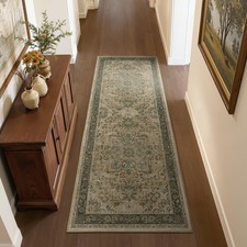 Jainmy Vintage 2x6 Kitchen Runners 2' x 6' (Runner), Multi Brown/Olive Green  picture