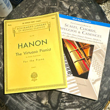 Hanon Virtuoso Pianist + Alfred Scales Chords Arpeggios Cadences Piano 2 Book Lo picture