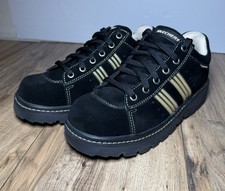 NEW NO BOX Vtg Y2k Sketchers Tredd Jammers BLACK SUEDE Stripe Size 8 Platform picture