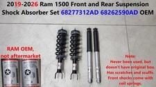 19 -26 Ram 1500 Front & Rear Suspension Shock Absorber Set 68277312AD 68262590AD picture