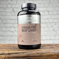 Optimal Carnivore Grass Fed Beef Liver 500mg 180ct. Exp: 5/29 picture