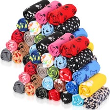 Preboun 50 Pack Puppy Blankets Bulk, Soft Fleece, 24 x 28 Inch, 25 Styles picture