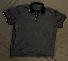 Daniel Cremieux Signature Collection Men's Polo Golf Shirt 2XL XXL Gray Black picture