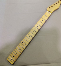 21 Fret Matte yellow Maple Electric Guitar neck part 25.5 Inch vintage hole 8mm picture