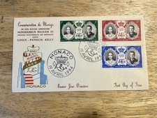 Monaco Royal Wedding Grace Kelly & Prince Rainier III 1956 First Day Cover picture