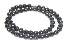 Indestructible Black Tourmaline Necklace 6/8/10mm Magnet Clasp 19/24/30 inches picture