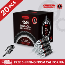 GreatWhip 16g CO2 Cartridge For Bike Bicycle Tire Air Inflator Threaded CO2 Pump picture