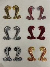 Metal Cobra Snake Dash Shelby  Fender Grille Emblems badge Ford Mustang 3.75 in picture