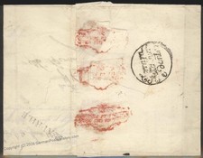 Italy 1835 Disinfected Cholera Pest Cover Ferrara Deed to Fano 107099 picture