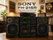 SONY FH-215R 🌈RaRe🌈 Vintage Stereo Cassette Turntable Bookshelf System picture