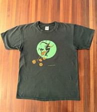 Vintage 1997 Halloween Witch & Black Cat Graphic T-Shirt – Anvil – Made in USA picture