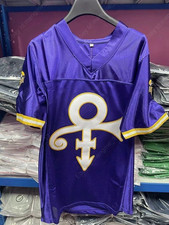 Prince Tribute Rain Minnesota Jersey With Patches Mens Purple Custom Sewn S-4XL picture
