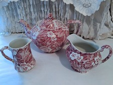 Antique Burgess Leigh Burleigh Victorian Chintz / Tea Pot Staffordshire 1920s picture