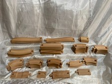 Huge Thomas The Train Learning Curve & Straight Vintage Wooden Train Tracks LOT picture
