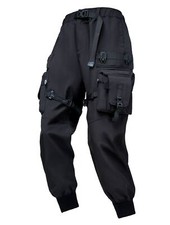 X440 Matte Black Paratrooper Streetwear Techwear Cargo Joggers Pants picture