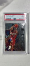 1996 Fleer Metal #201 Allen Iverson Rookie PSA 9 Mint 76er's HOF~(KS) picture