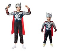 BMJDGM Children's superhero Thor costume Classic Muscle Costume Suit,Includes he picture
