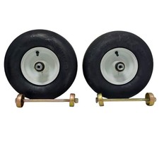 2 Pack 13X6.50-6 Tubeless Tire No Flat Assembly White Rim For Exmark 109-9127 picture