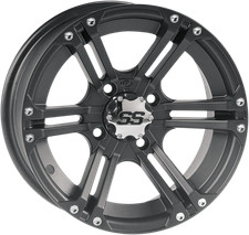 ITP SS212 Alloy Wheel 12x7 5+2 Offset 4/110 Black ATV UTV picture