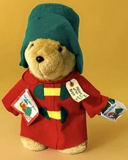 VTG Paddington Bear Plush With Christmas Tree Ornament  1997 Sears 16” w/ Tags picture