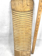 antique washing scrub board hand carved wood primitive 21x6 original early 19th  picture